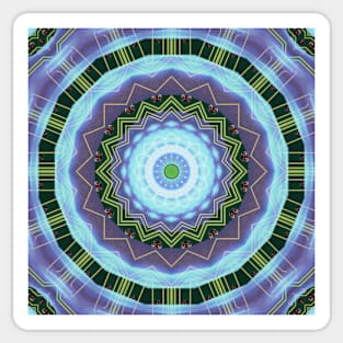 Circuitboard fire Kaleidoscope Pattern (Seamless) 9 Sticker